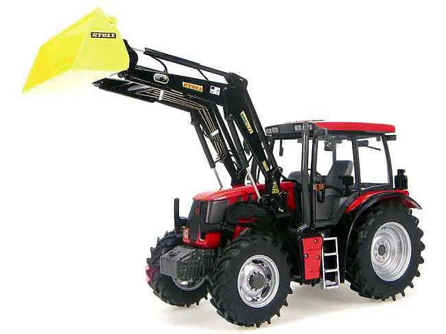 UH 1:32 Кировец ATM 3180 с передней погрузчиком Трактор Металлическая литая модель игрушечных автомобилей для детей Мальчик игрушки.