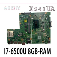 Laptop motherboard For Asus X541U X541UVK X541UAK X541UA X541UV X541UJ mainboard Test OK w/ I7-6500U CPU 8GB-RAM