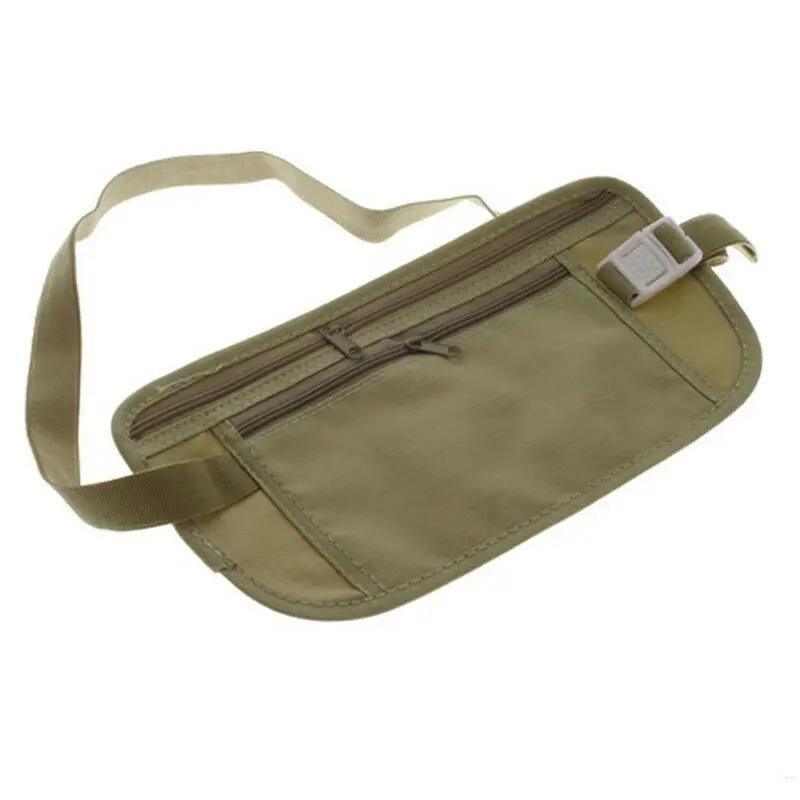 Регулируемый нейлоновый поясной ремень дорожная сумка для скрытого паспорта