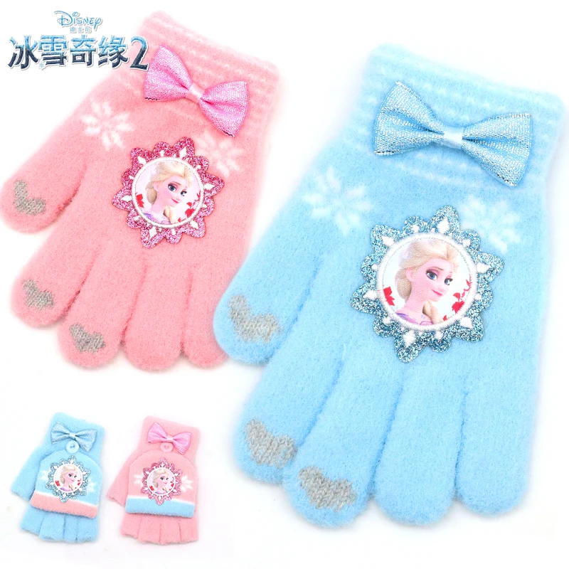 Disney Girls Frozen 2 теплые детские перчатки с изображением Эльзы Зимние для детей