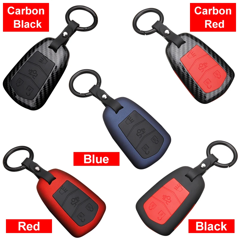 New Carbon Fiber Matte Car Key Case Cover For Cadillac XT5 XT6 ATSL XTS XT4 CT6 SRX CTS ATS 2015 2016 2017 2018 2019 | Автомобили и