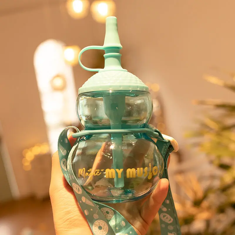

Gourd Cup Straw Cup Children's Water Cup Student Kindergarten Female Male Anti-fall Anti-scalding Plastic Creative Water Bottle