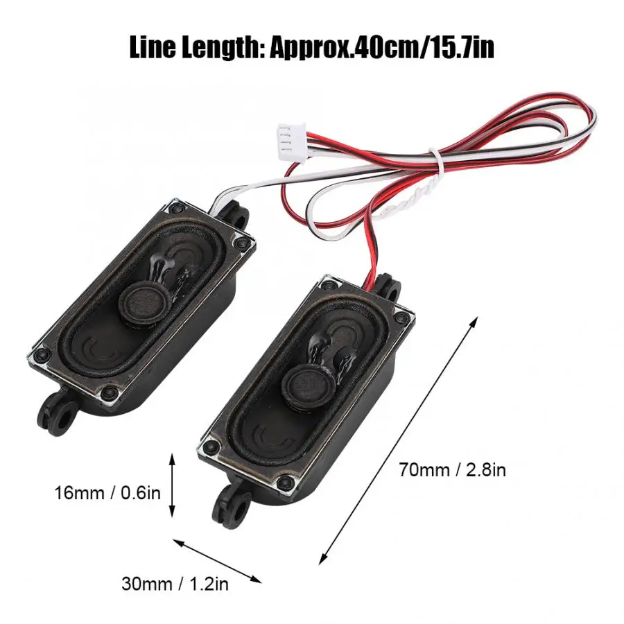 2Pcs 4 Ohm 5W TV Box Speaker Loudspeaker Sound Amplifier Unit Soundbar for LCD Advertising Player | Электроника