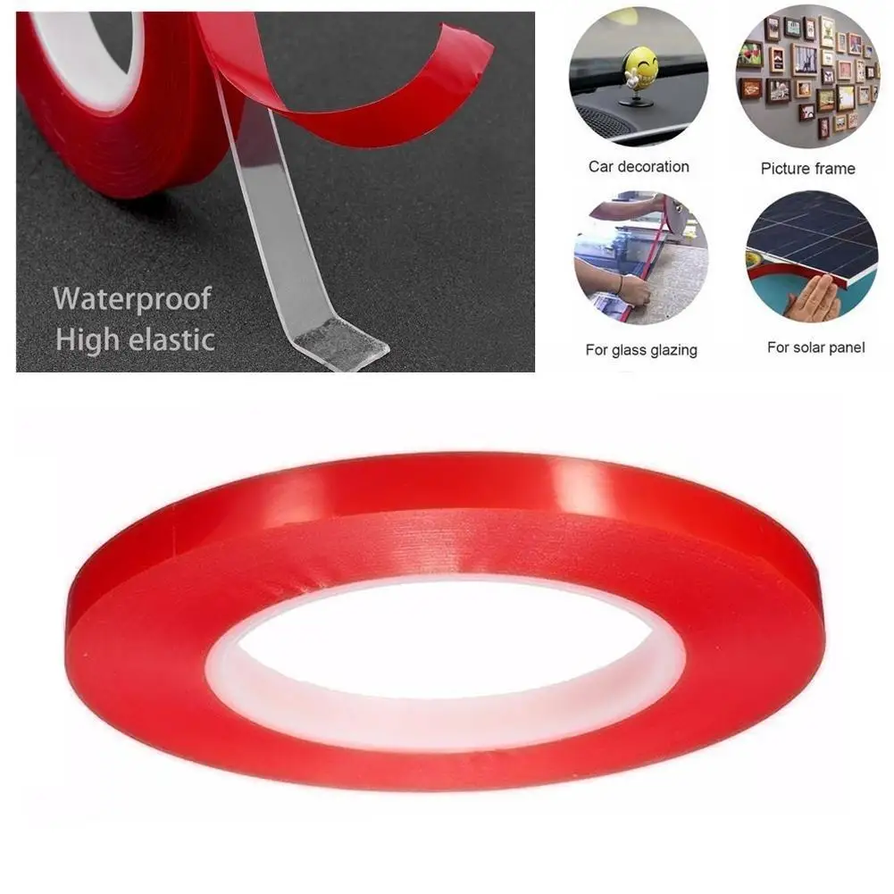 

Прозрачная силиконовая Двусторонняя лента высокой прочности, не оставляет следов, яркие товары для автомобильных наклеек, 300 см