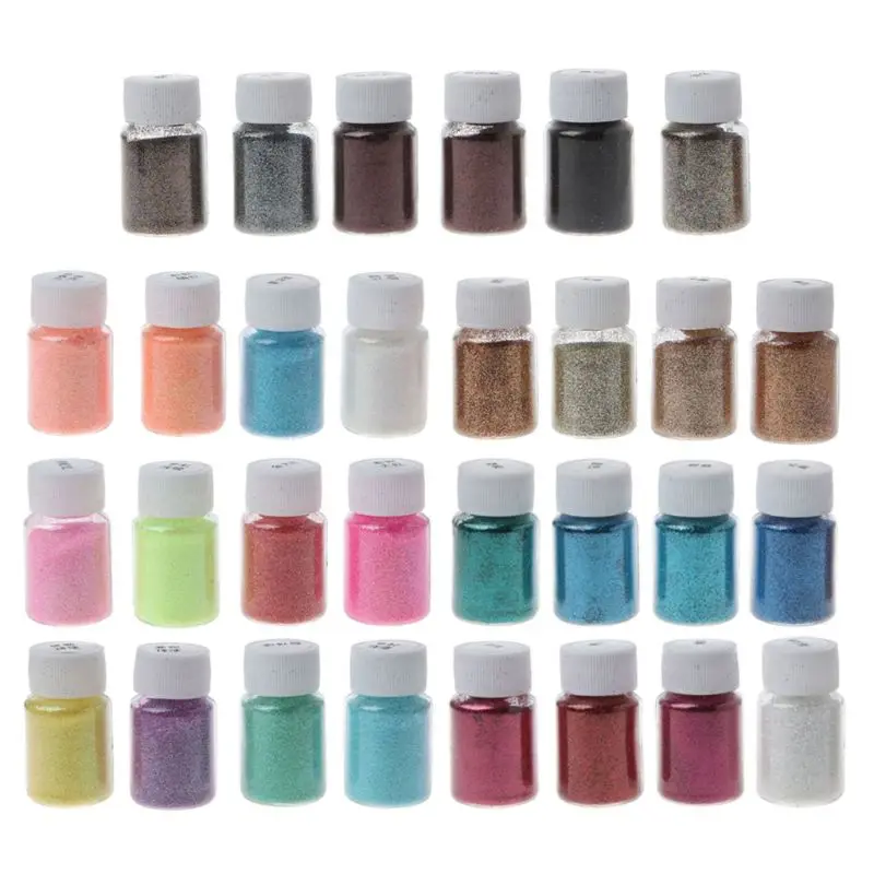 

30 Colors Resin Casting Mold Glitters Sequains Pigment 10g Large Kit Makeup Jewelry Fillings Nail Art Jewelry Making