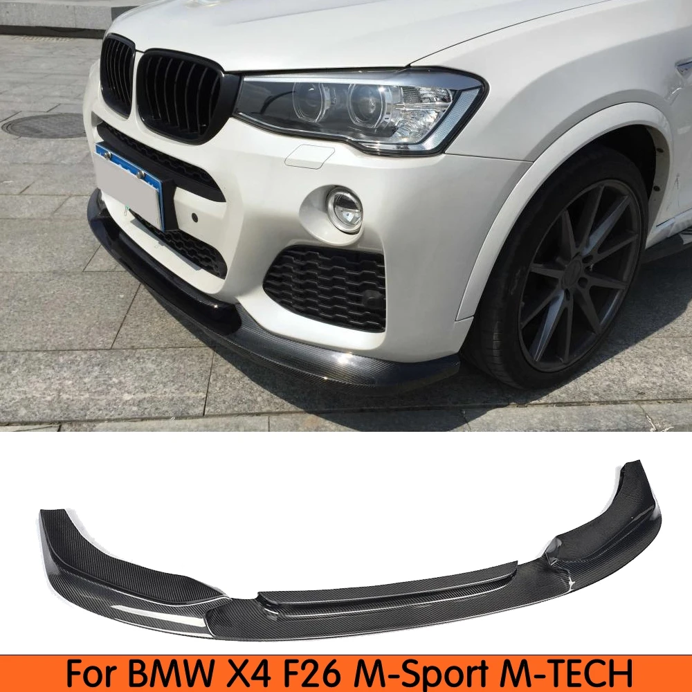 

Углеродного волокна передний бампер спойлер для BMW X4 F26 M-Sport M-TECH 14 +
