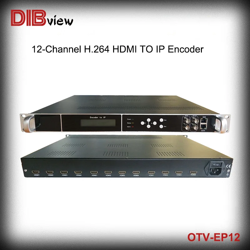 O TV-EP12 Радио ТВ трансляция 12 каналов HDMI к H.264 IP HD кодировщик конвертер в ASI