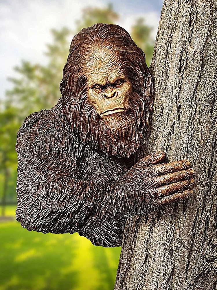

Bigfoot The Bashful Tree Figurine 3D Resin Statue Tree Garden Ornament Outdoor Sculpture Decor Home Decoration Art Crafts