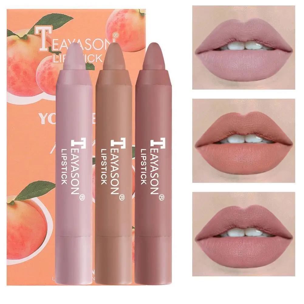 

Teayason Lipstick Set Matte Velvet Lipstick Pen No Fading Lip Waterproof High Fog Stick Pigmented Durable Nude Lip Makeup Stick
