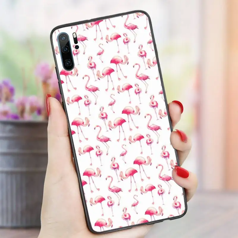 

Fashion Flamingo pattern Phone Case For Huawei honor Mate P 10 20 30 40 i 9 8 pro x Lite smart 2019 nova 5t