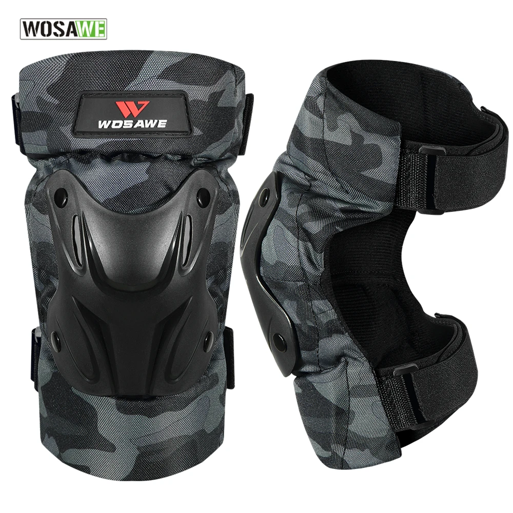 

WOSAWE Camo Knee Elbow Protector EVA Pads Cycling Motorcycle Ski Snowboard Bike Volleyball Brace Support Adjustable Straps