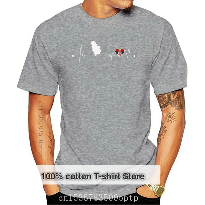 

2019 New Men'S T Shirt Serbia Hearbeat Standard Unisex T-Shirt (S-5XL) T-shirt
