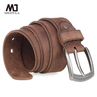 medyla mens belt pin buckle belt natural skin vintage luxury mens jeans belt full grain leather belts delivery in 24 hours