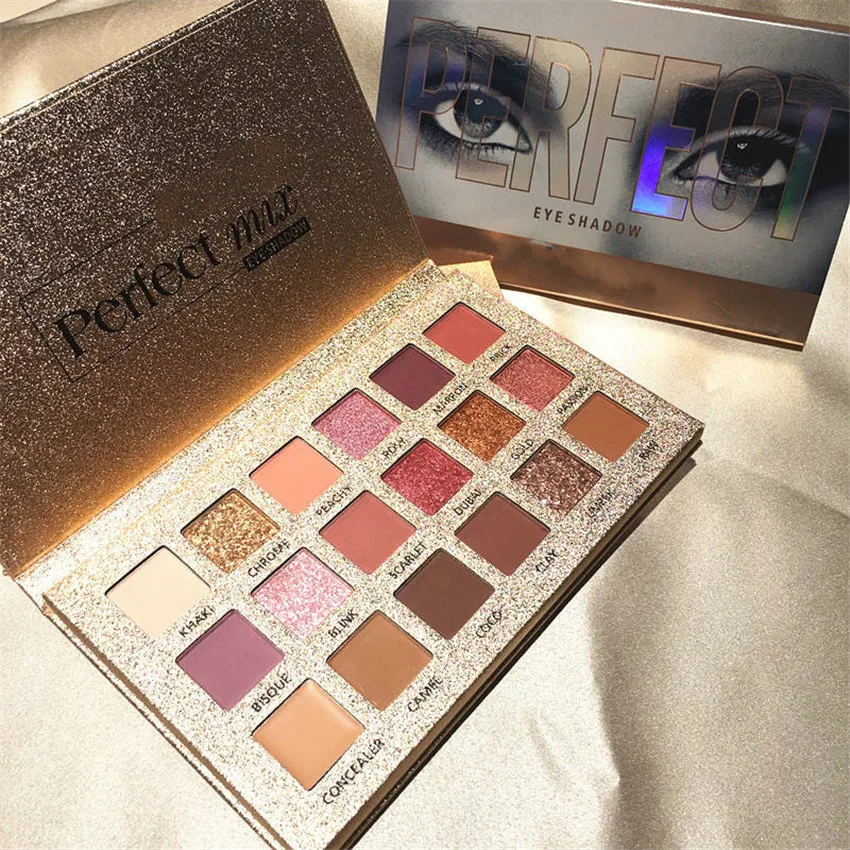 Палетка водостойких теней Beauty Glazed 18 цветов матовые пигментные дымчатые тени для