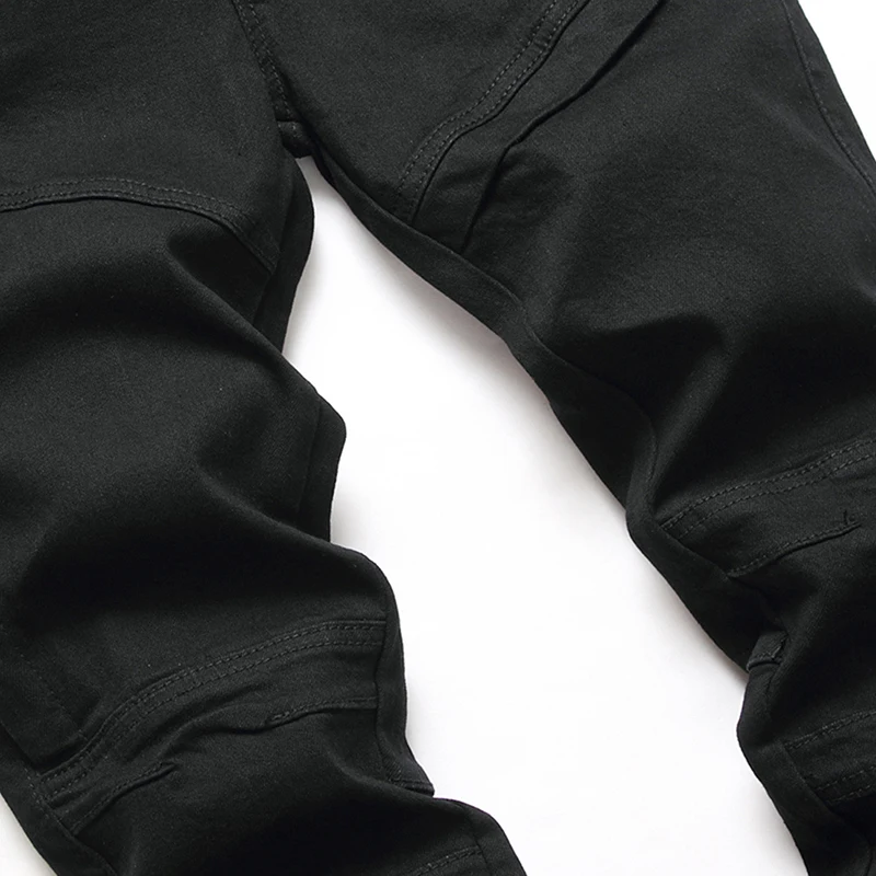 Джинсы в европейском и американском стиле мужские черные эластичные брюки с