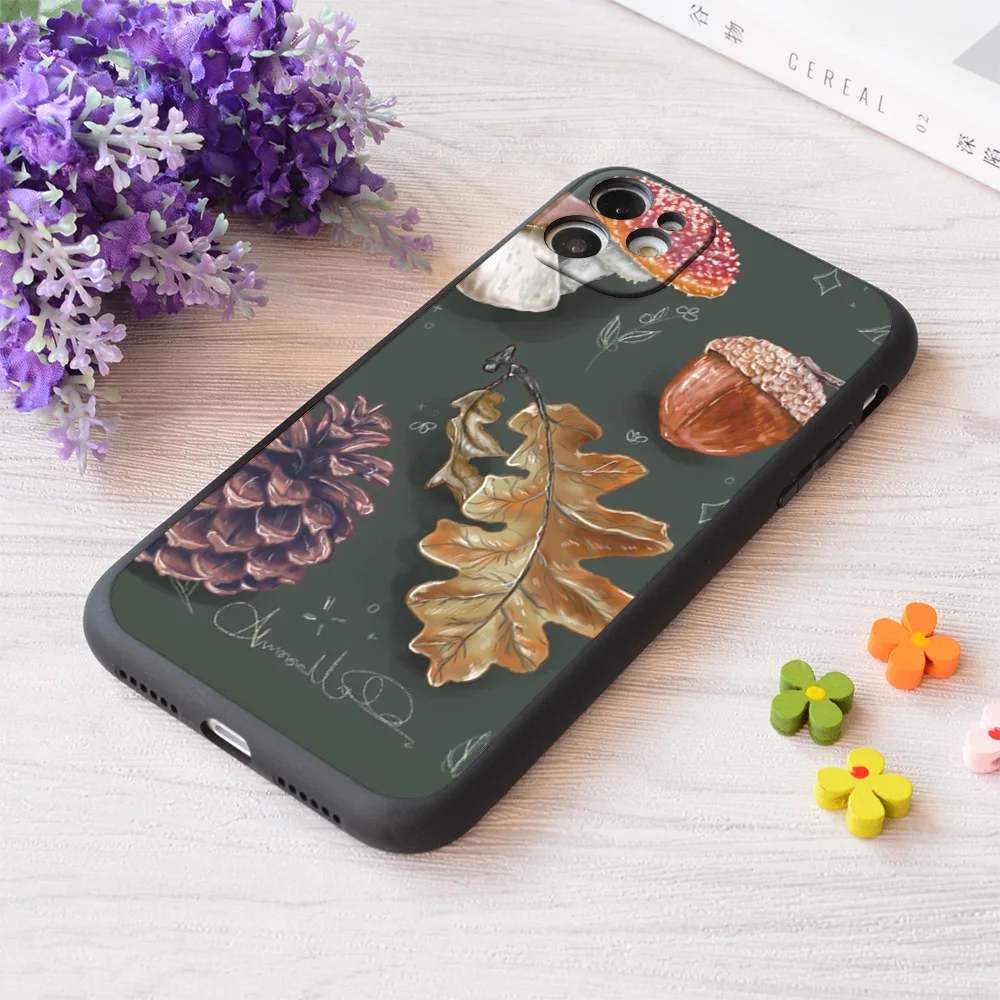 

For iPhone Autumnal Foliage Print Soft Matt Apple Case