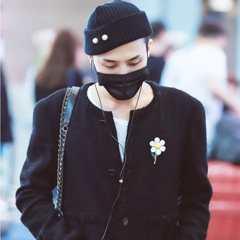 

Шапка бигбанг G-dragon шапка бини [Kwon ji yong/G] жемчужная Peaceminusone PMO вязаная шапка для мужчин женщин осень зима облегающие шапки Теплые