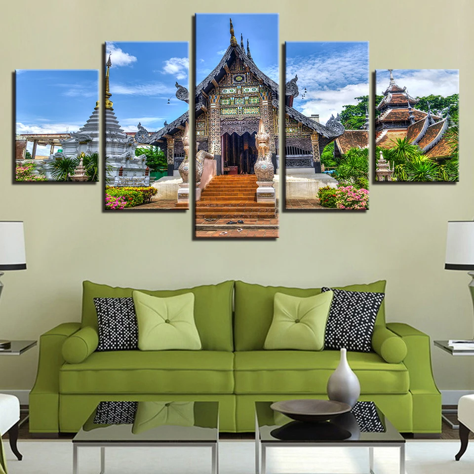 Фото Храмы Таиланд Картина Холст Нью-Йорк Лондон фермерский дом Декор Настенная