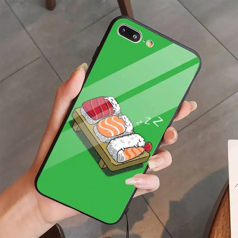 

Sushi delicious cunny cute food Phone Case Tempered glass For iphone 5C 6 6S 7 8 plus X XS XR 11 PRO MAX