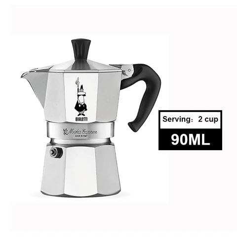 Bialetti алюминиевый кофейный горшок Moka эспрессо Перколятор плита кофейник Классическая восьмиугольная форма домашний открытый инструмент для кафе