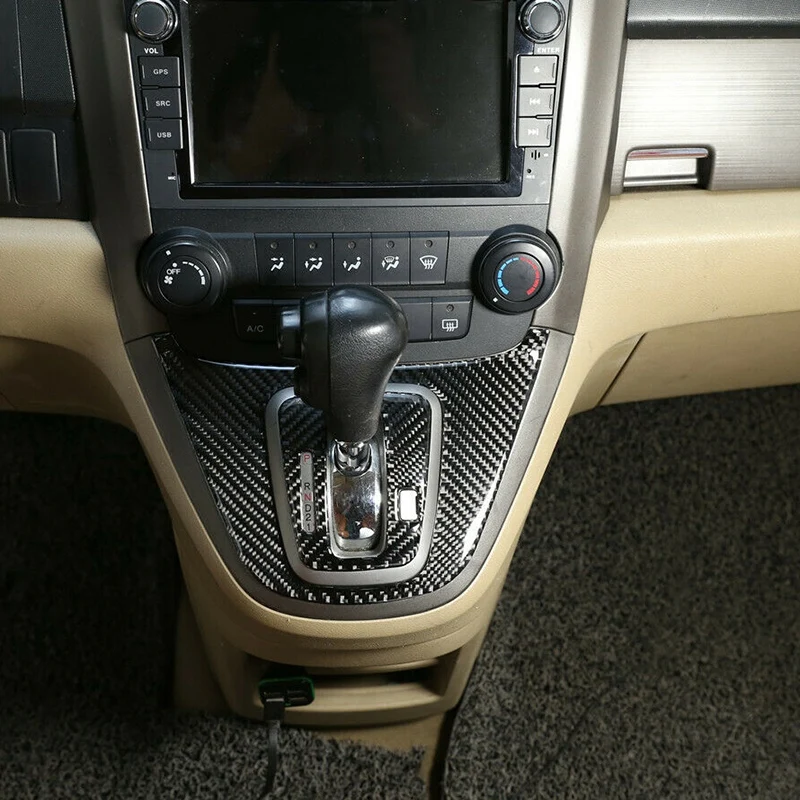Carbon Fiber Central Control Gear Shift Panel Cover For Honda CRV CR-V 2007-2011 | Автомобили и мотоциклы