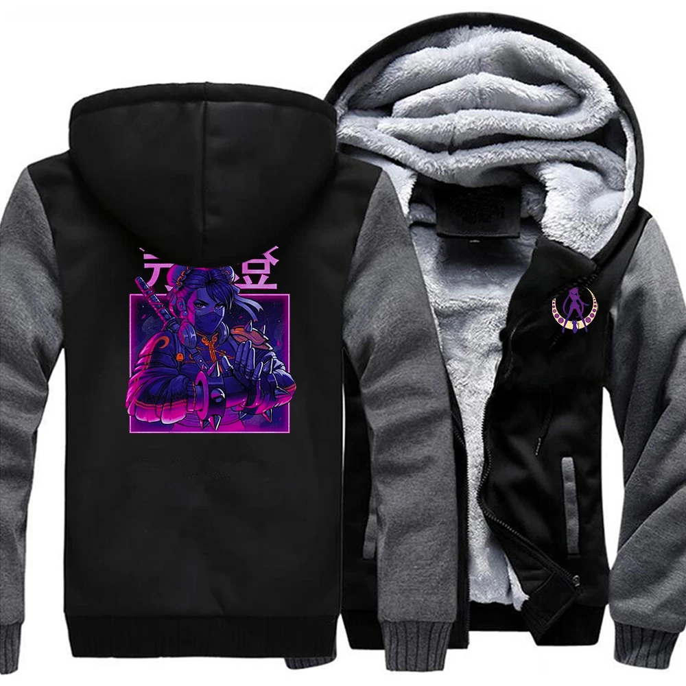 

Свитшот мужской с аниме-принтом, на молнии