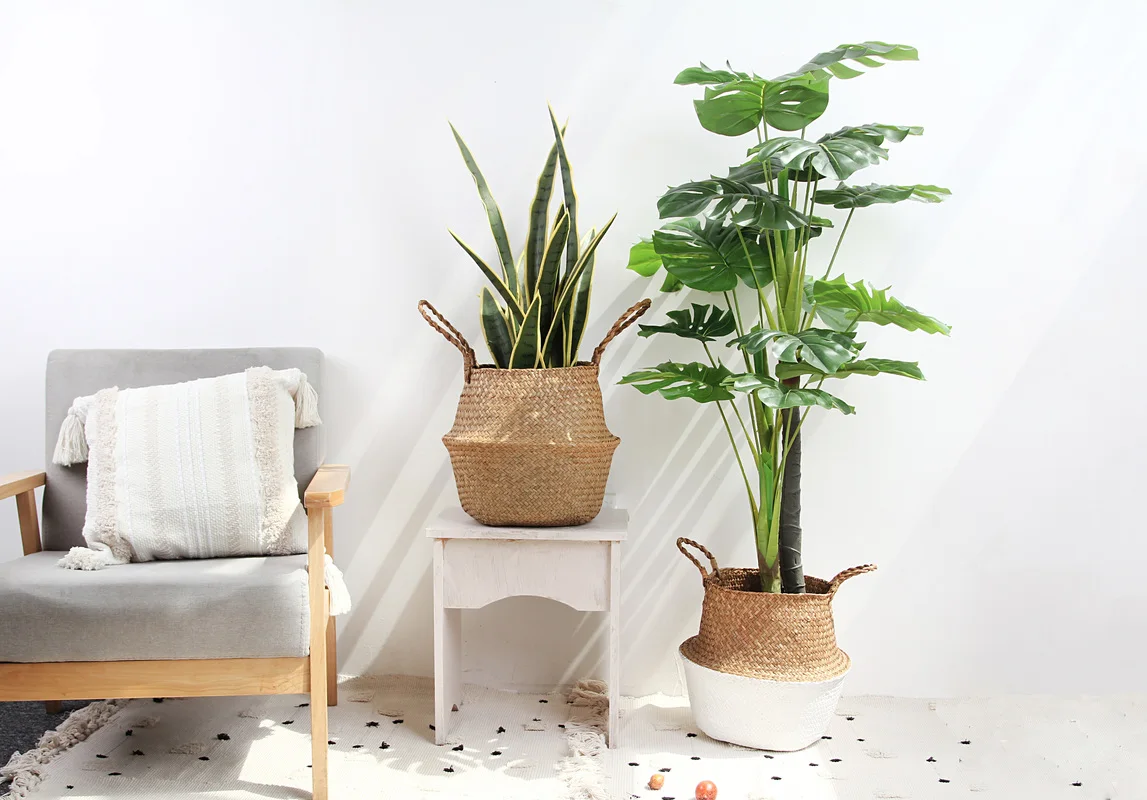 Корзины для макраме контейнер белья плетеная ткань цветочных горшков органайзер