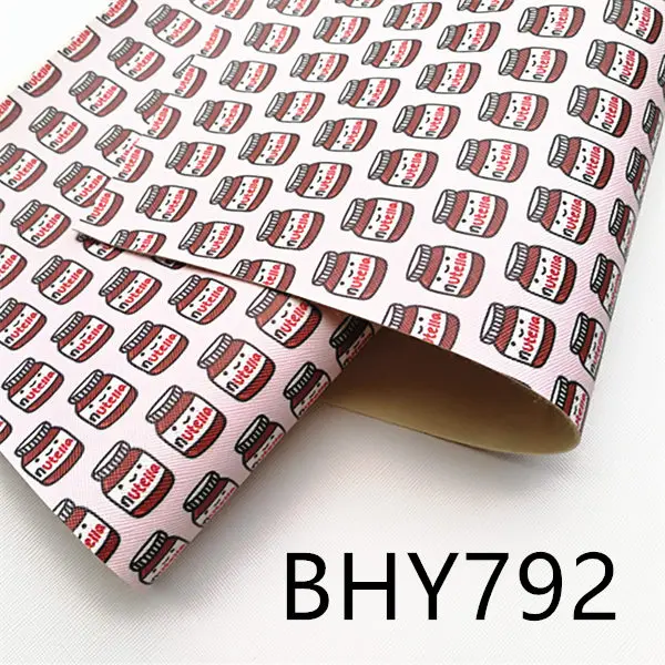 BHY792 7,6*12 дюймов мультфильм печати искусственная кожа для DIY аксессуары BHY455 - Цвет: BHY792