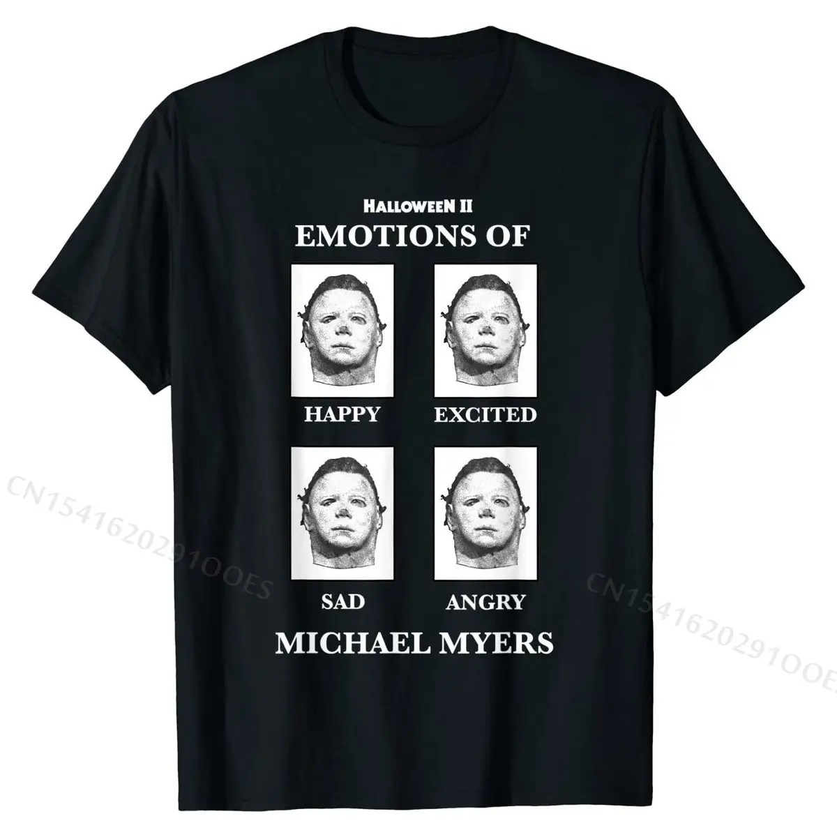 Halloween 2 Emotions Of Michael Myers T-Shirt Street Cotton Men's T Shirt Casual Wholesale T Shirt