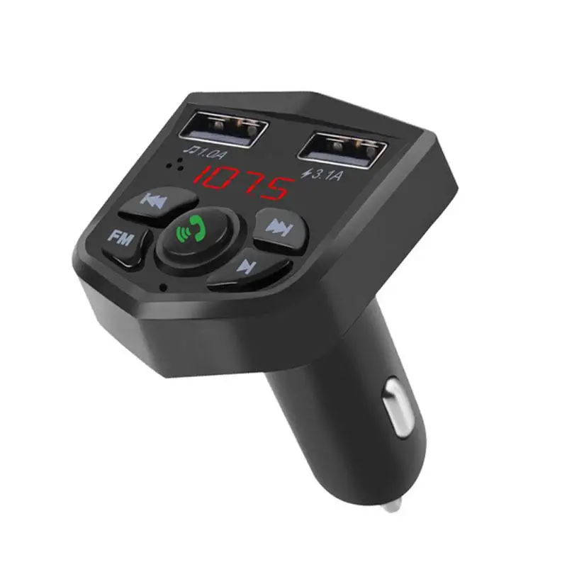

Vehemo Snelle Oplader Voor MP3 Dual USB Bluetooth Car Charger Adapter Wireless Fm Transmitter Handsfree Universal