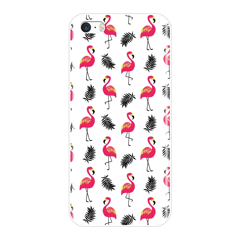 Мягкий ТПУ чехол для телефона с рисунком iPhone 4S 5 5S 5C SE силиконовый милый единорог