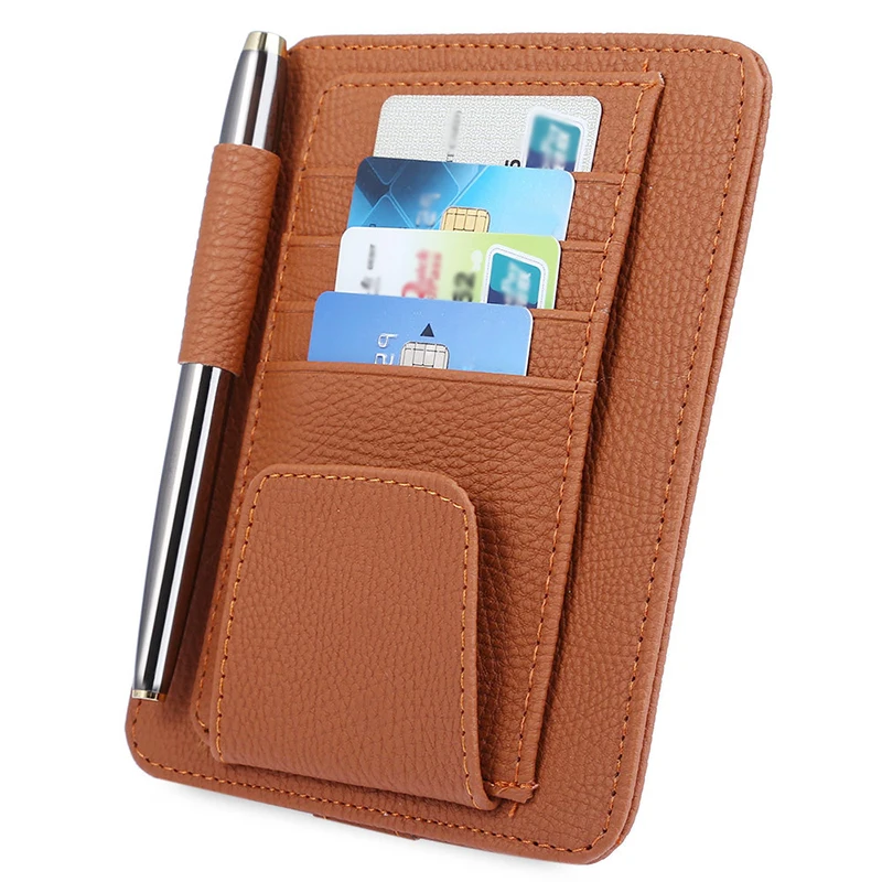 

Multifunctional Car Sun Visor Card Case Storage Holder Clip Bag Pocket Eyeglass Card Ticker Bill Storage Organizer Auto Interior