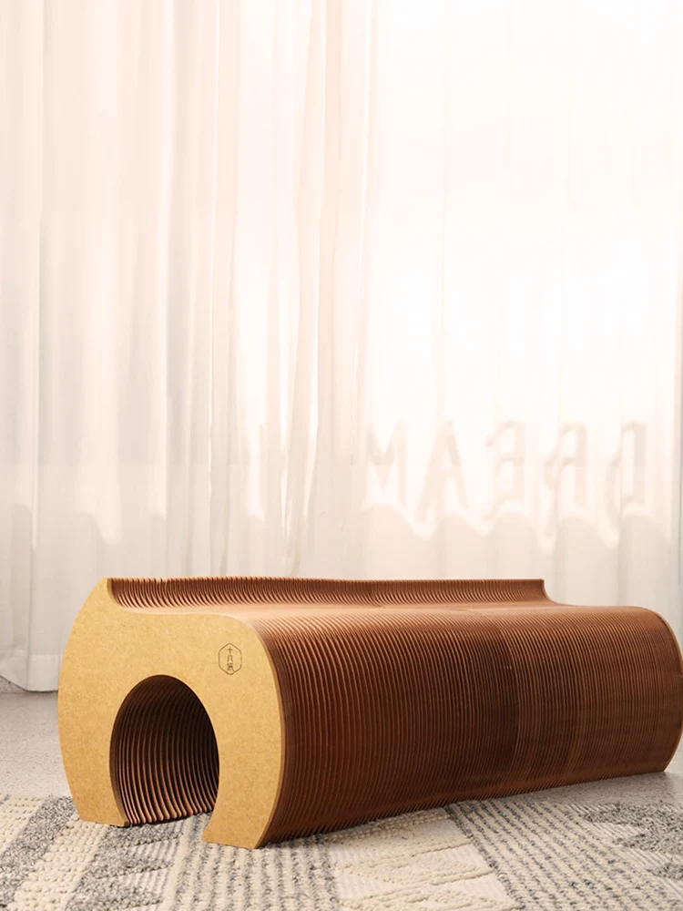 

Folding Tunnel Cat Toy Pet Cat Channel Toy Creative Shoe Change Kraft Paper Table Stool Sofa Stool Man Cat Dual-use Cat Toys