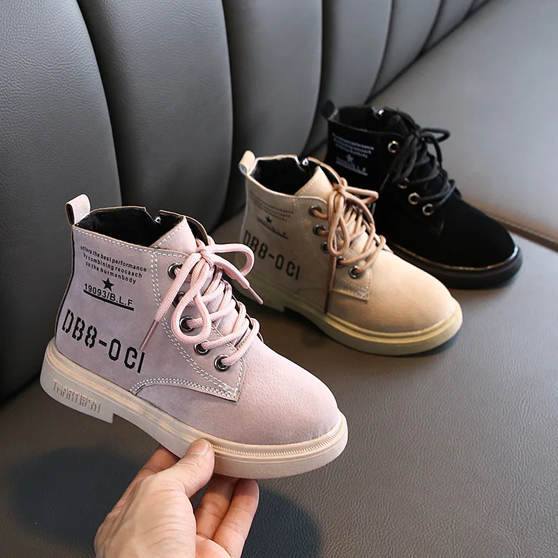 Новинка Осень-зима 2020 детские модные ботинки Martin для мальчиков и девочек из