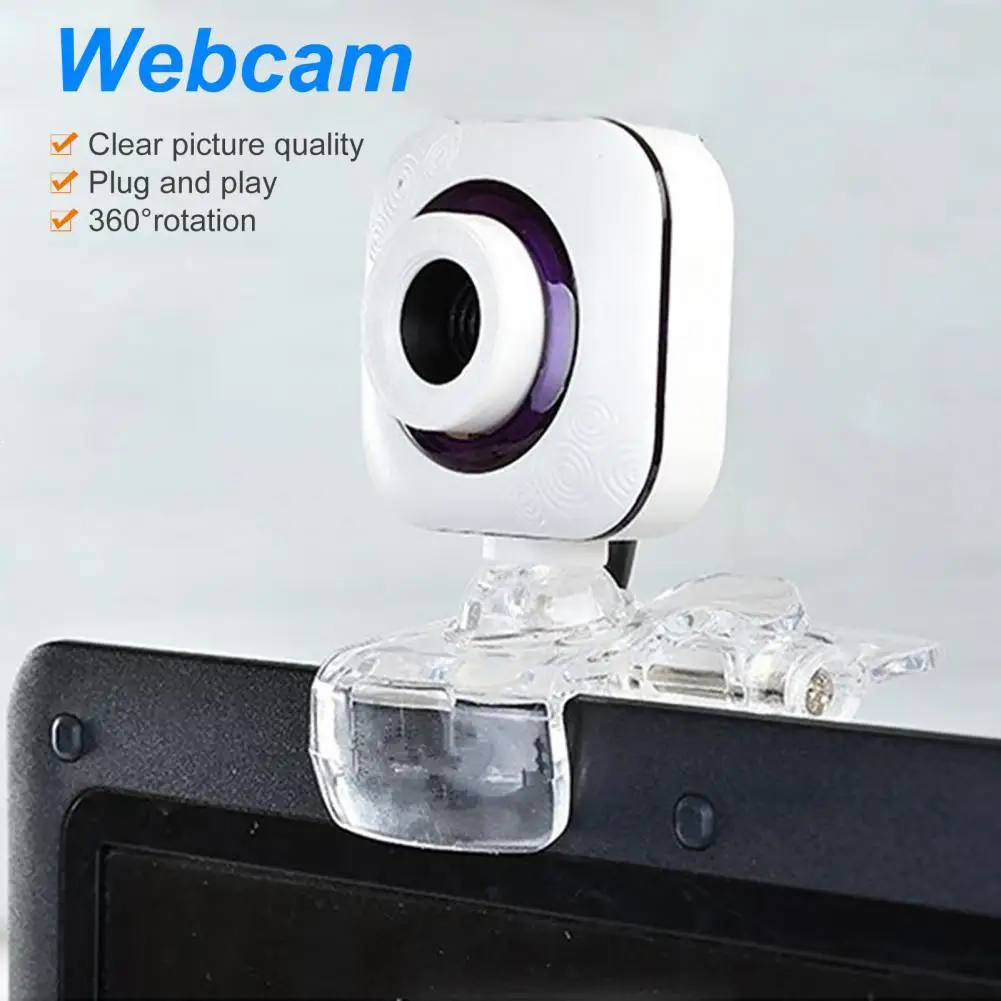 

Desktop Webcam Professional Drive-free ABS 360 Degree Rotation 480P USB Digital Camera for Live Broadcast