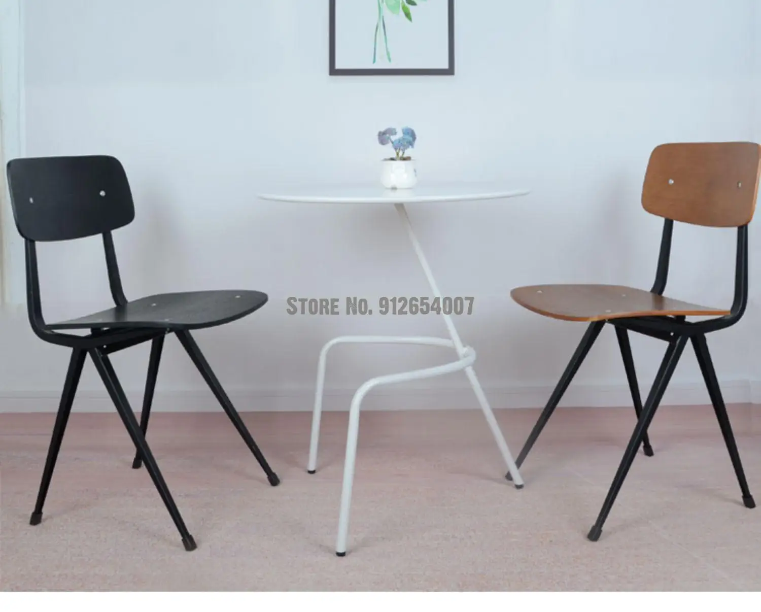 Customized Nordic Minimalist Wrought Iron Study Ins Family Dining Chair Retro Desks And Chairs Loft Conference Industrial | Мебель
