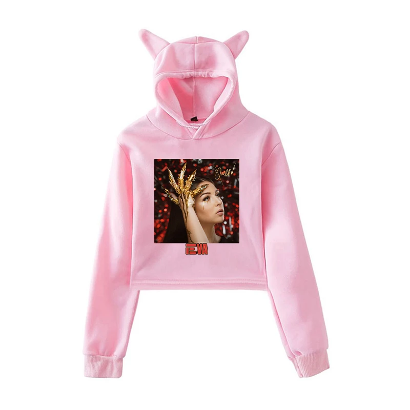 

2021 Eva Queen Women's Cat Ear Sweatshirt Sexy Girl Streetwear Hoodies Popular Casual Casual Harajuku Eva Queen Print women top