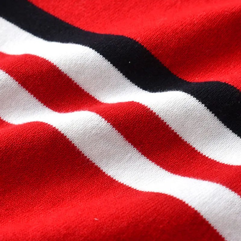 Осенние свитера для маленьких мальчиков Детские в полоску Зимний вязаный свитер