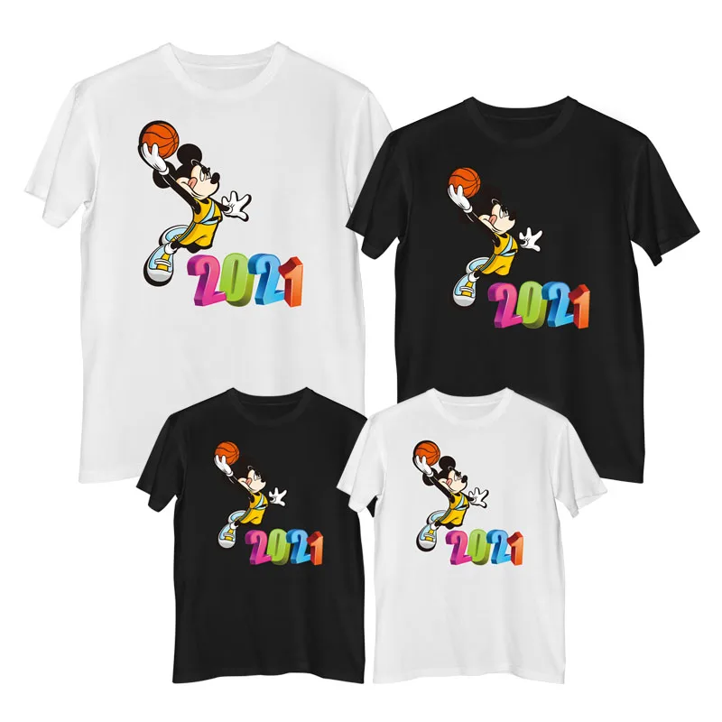 Футболка с изображением Диснея Микки Мауса удобная летняя модная одежда из 100%