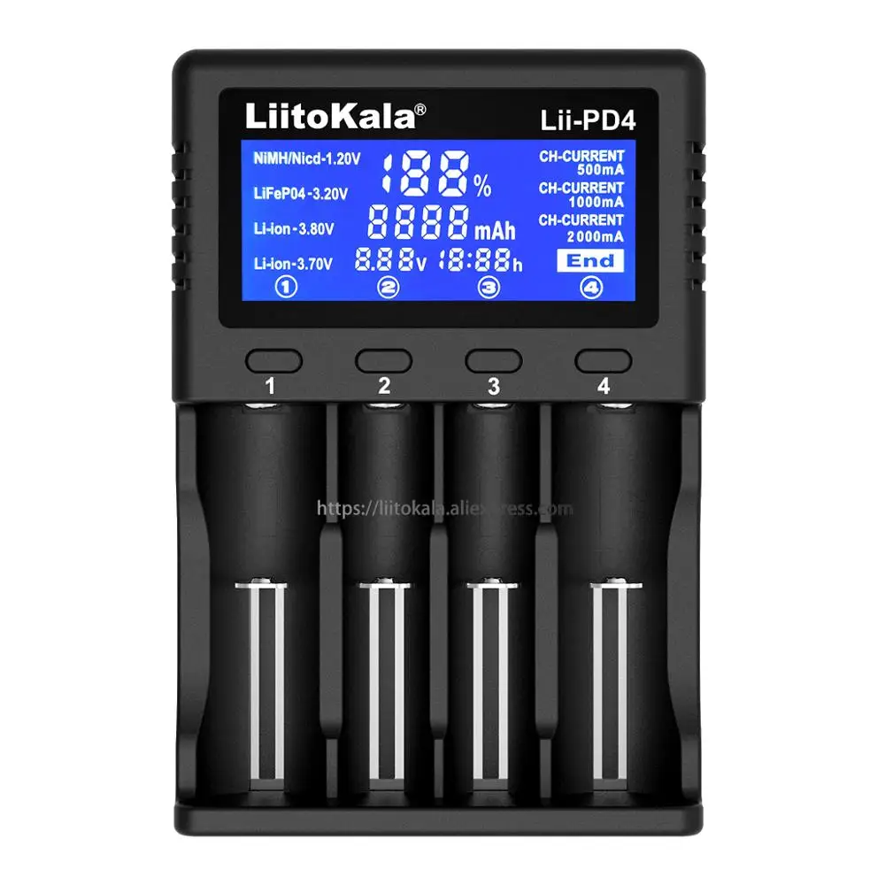 liitokala lii 500 lii 500s lii s6 lcd 18650 battery 3 7v 18350 18500 21700 25500 26650 aa aaa nimh lithium battery charger free global shipping
