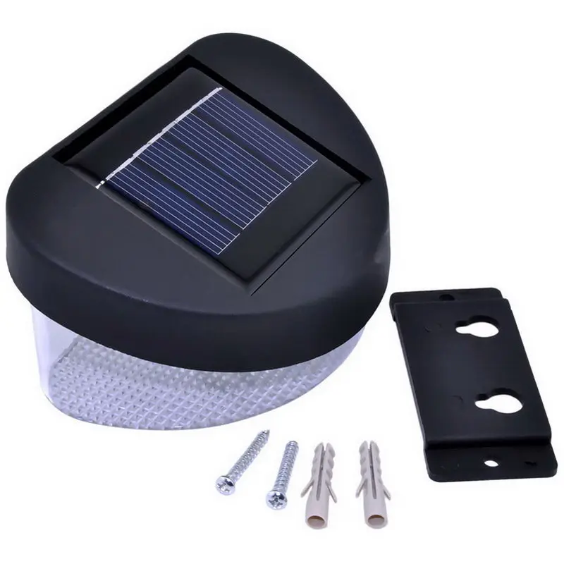 Горячий 2LED Забор светильник солнечный установка аморфный кремниевый солнечная