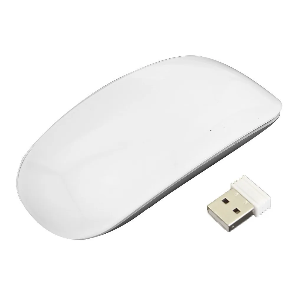 White CHYI Magic, беспроводная компьютерная мышь для Apple Macbook, эргономичная, Arc Touch, 3D, тонкая, оптическая, Usb, Mause, ультра тонкая, для ПК, ноутбука, мыши 2 - Цвет: White