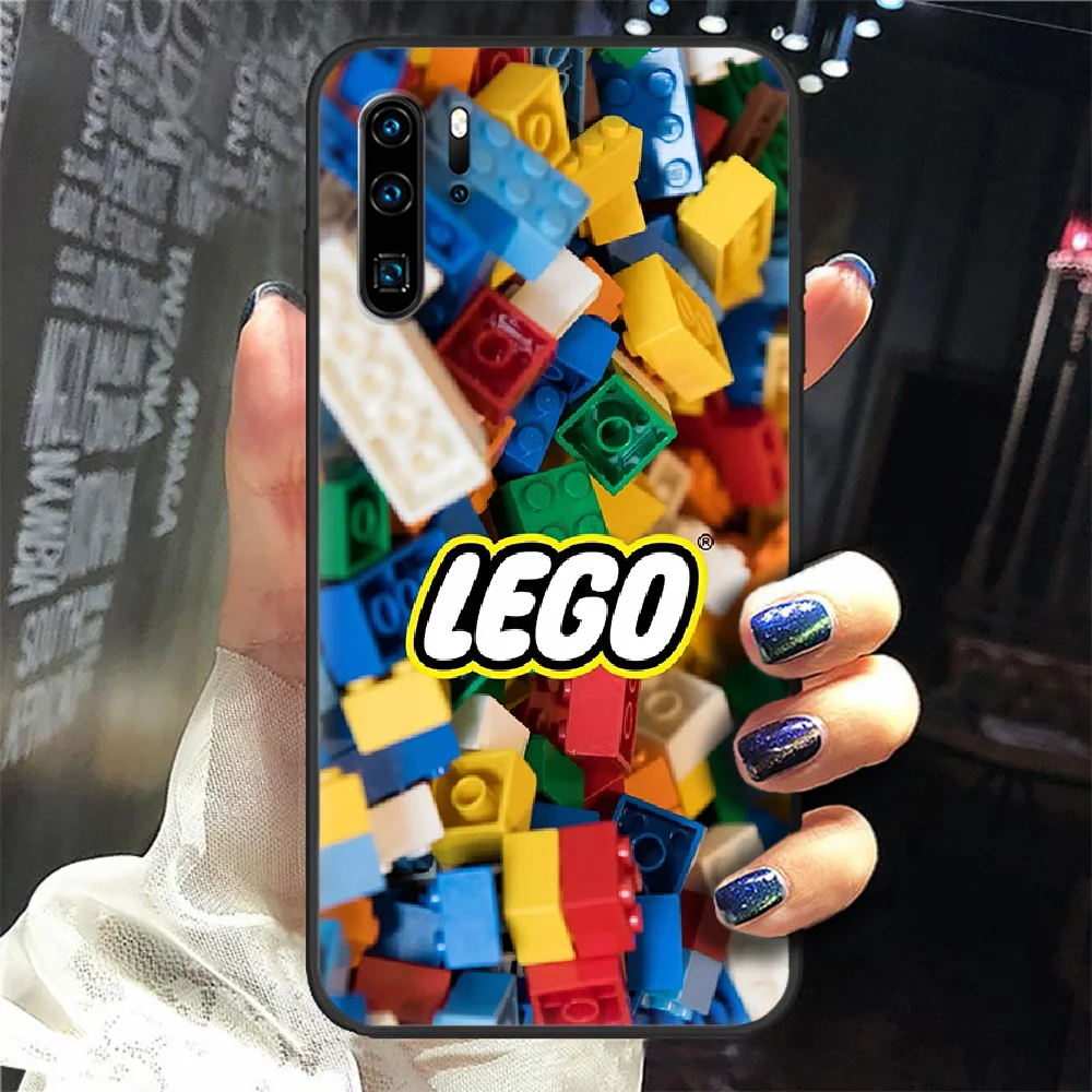 

brand legos Phone Case Cover Hull For Huawei P8 P9 P10 P20 P30 P40 Lite Pro Plus smart Z 2019 black coque luxury shell silicone