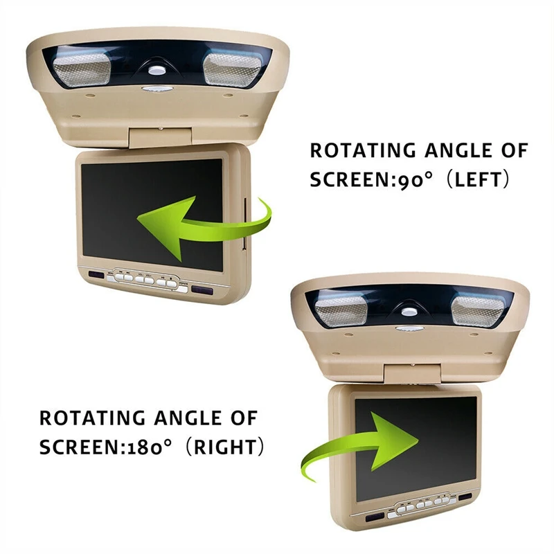 9 дюймов Автомобильный потолочный светодиодный DVD плеер с Откидывающейся Крышкой