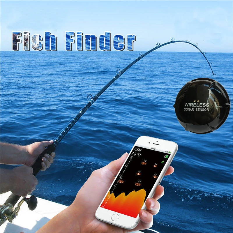 Зимний Портативный ЖК рыболокатор беспроводной сигнализация подводный датчик