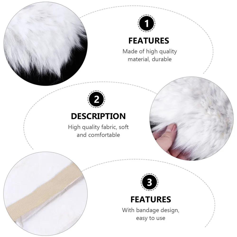 

Winter Warm Sheepskin Wool Auto Center Console Car Armrest Seat Box Cover