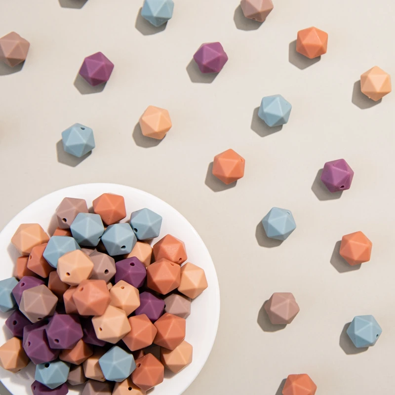 10 шт. шестигранные бусины из пищевого силикона 14 мм | Мать и ребенок