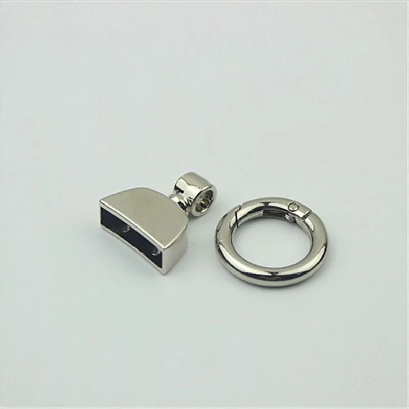 10pcs 20mm Spring Ring Keychain Wear Cord Webbing Screw Bell Buckle Decorative Connection Hook Buckles DIY Bag Parts Accessories