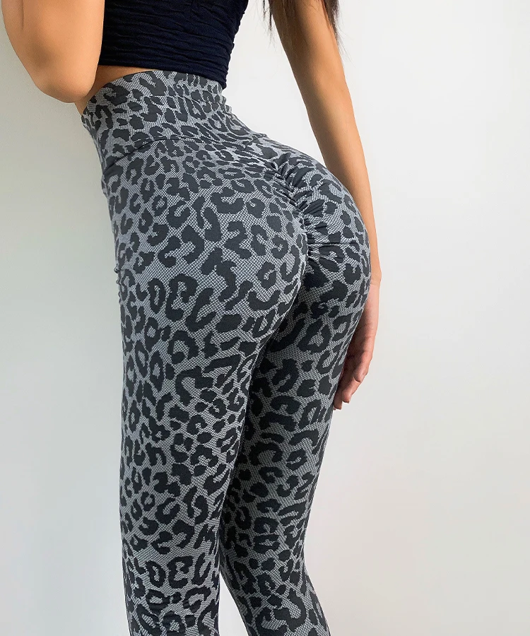

Leopard Leggings For Women Fitness Workout Yoga Pants Scrunch Butt High Waist Stretchy Zebra Pattern Gym Running Tights Leggings
