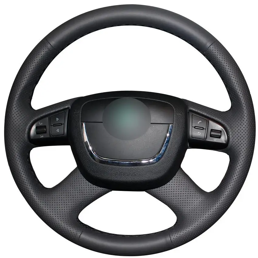 

DIY Custom Hand Stitching Black Synthetic Leather Car Steering Wheel Cover for Skoda Octavia Octavia a5 a 5 Superb 2012 2013
